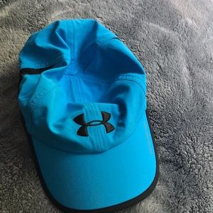 Dry fit neon blue under armor workout hat